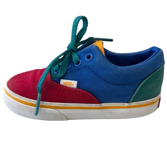 Vans Kids Red Blue Green Sneakers Toddler 7 - Picture 1 of 10
